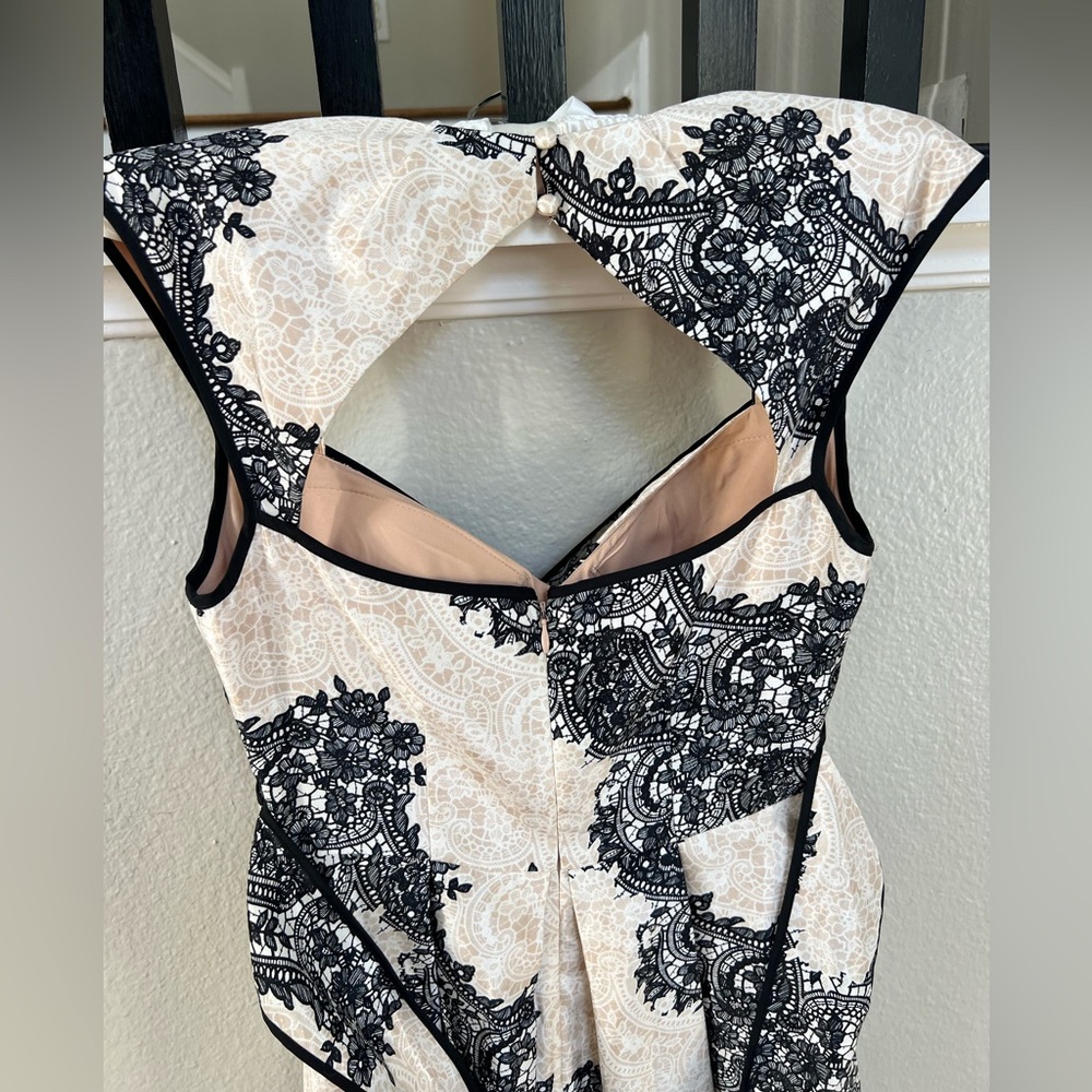 BEAUTIFUL Black and Cream Women's Dress - Picture 5 of 9